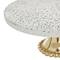 Set of 2 Gold Stoneware Natural Cake Stand, 12", 10"